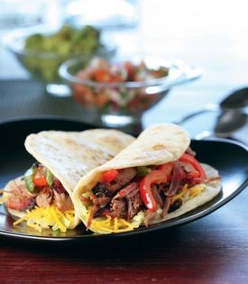 Smoked brisket fajitas
