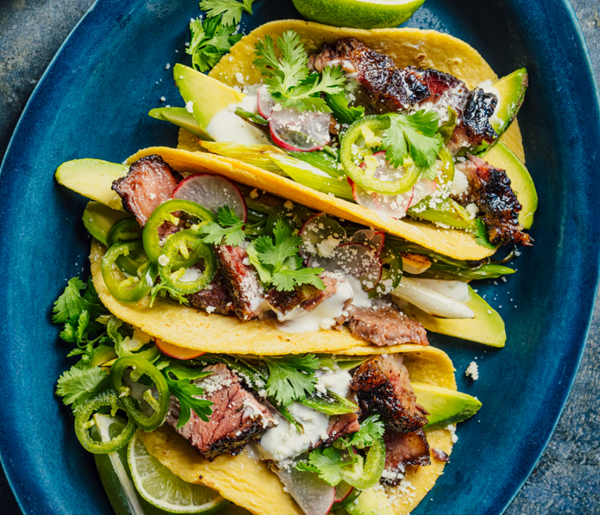 Smoked brisket tacos