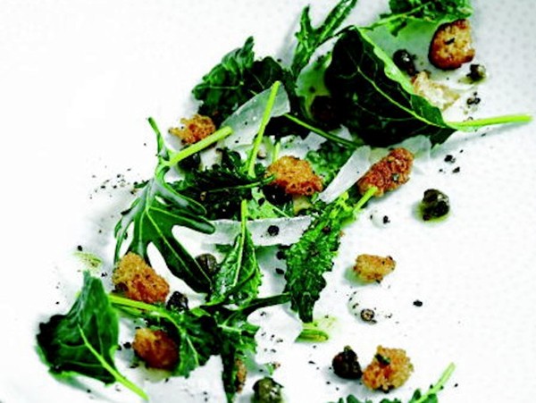 Smoked Caesar salad