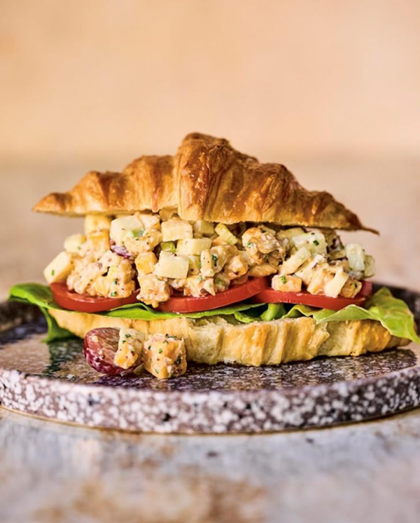 Smoked cheese Waldorf salad sandwich