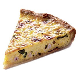 Smoked chicken and corn quiche