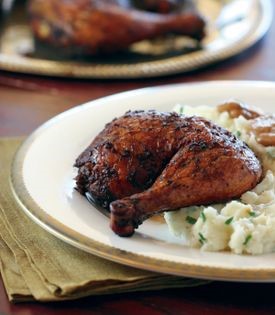 Smoked chicken quarters
