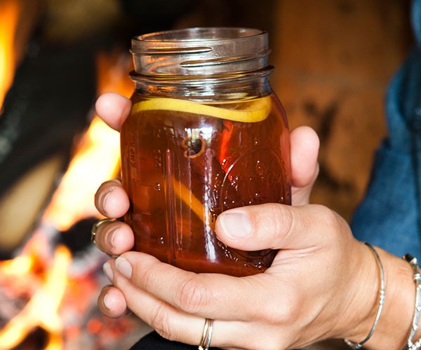 Smoked Earl Grey hot toddy