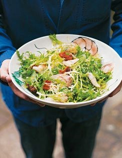 Smoked eel & bacon salad