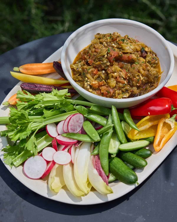 Smoked eggplant dip