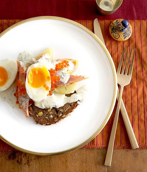 Smoked fish and egg salad