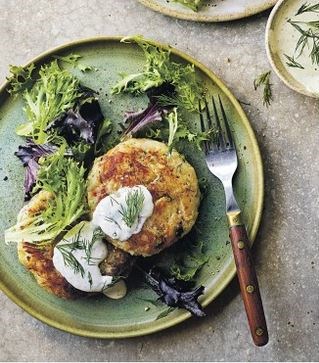 Smoked fish cakes with celeriac & dill