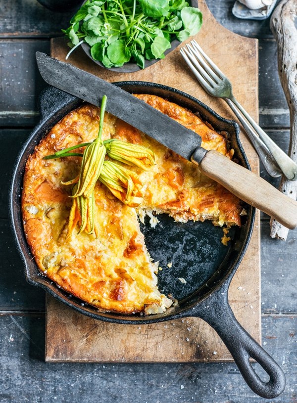 Smoked fish frittata with aioli and watercress