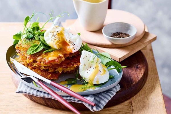 Smoked fish rosti with seasonal greens [Alex Mullan]