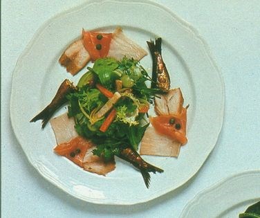 Smoked fish salad (Salade buissonière aux poissons fumés)