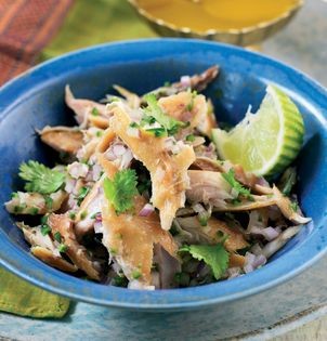 Smoked fish with onion, chilli and coriander
