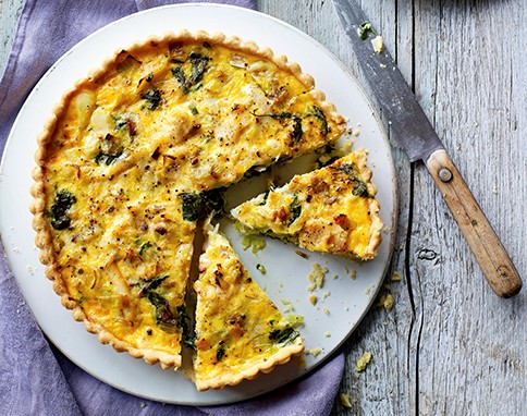 Smoked haddock & leek tart