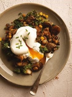 Smoked haddock and kale hash