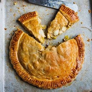 Smoked haddock and leek pithivier