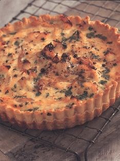 Smoked haddock and lovage tart