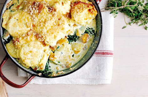 Smoked haddock and potato gratin