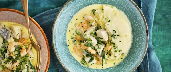 Smoked haddock and prawn stew