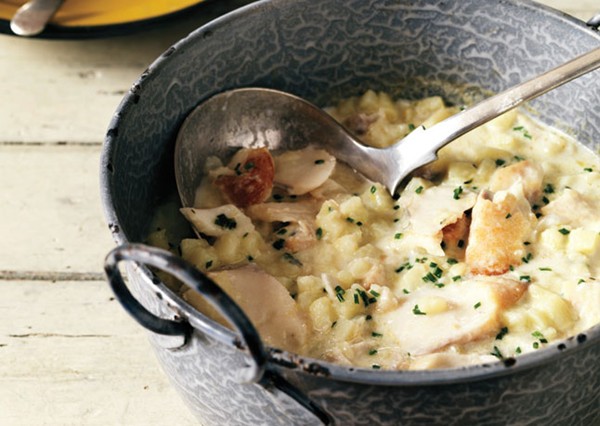 Smoked haddock chowder