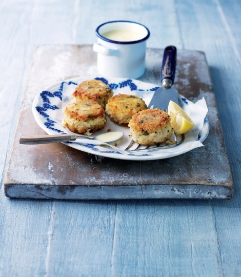 Smoked haddock fishcakes with horseradish mayo
