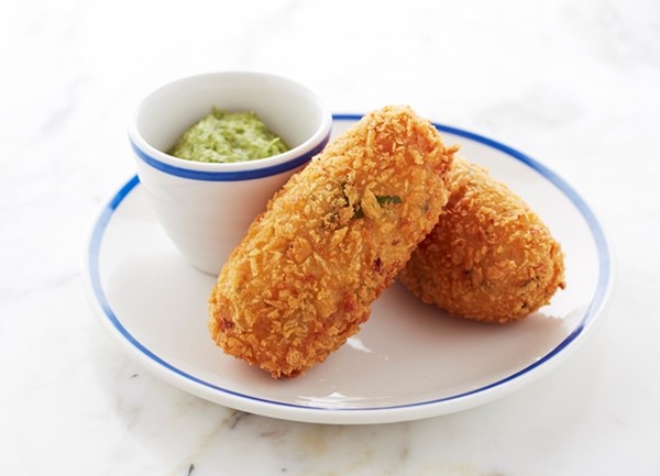 Smoked haddock fritters
