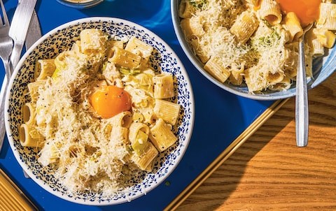 Smoked haddock with macaroni cheese