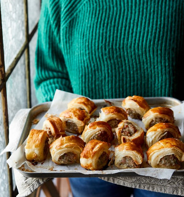 Smoked ham & Gruyère sausage rolls