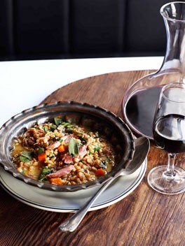 Smoked ham hock barley ragoût