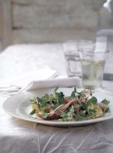 Smoked ham hock, potato, parsley and shallot salad with mustard dressing