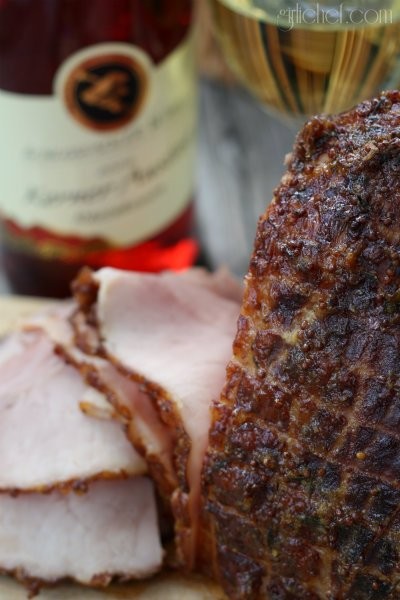 Smoked ham with Kerner Auslese-mustard glaze