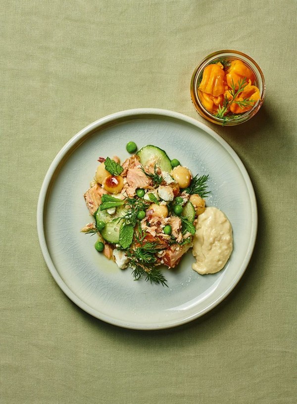 Smoked kingfish salad