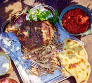 Smoked lamb shoulder with salsa criolla (Chris Roberts)