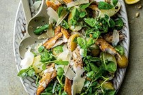 Smoked mackerel & potato Caesar salad
