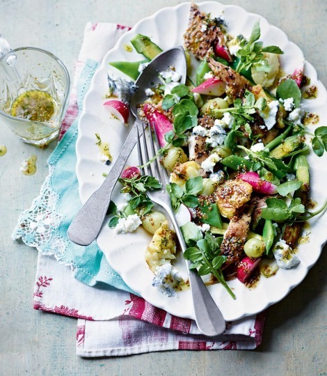 Smoked mackerel and gooseberry salad