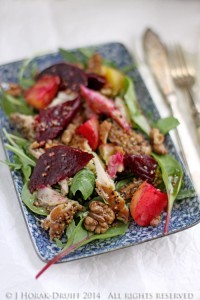 Smoked mackerel, beetroot and potato salad