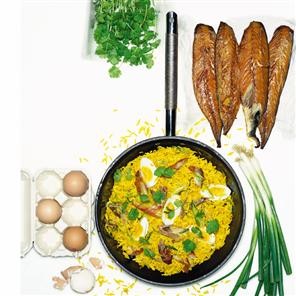 Smoked mackerel pilau