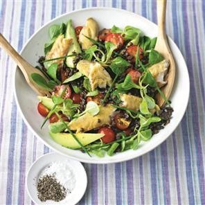 Smoked mackerel salad