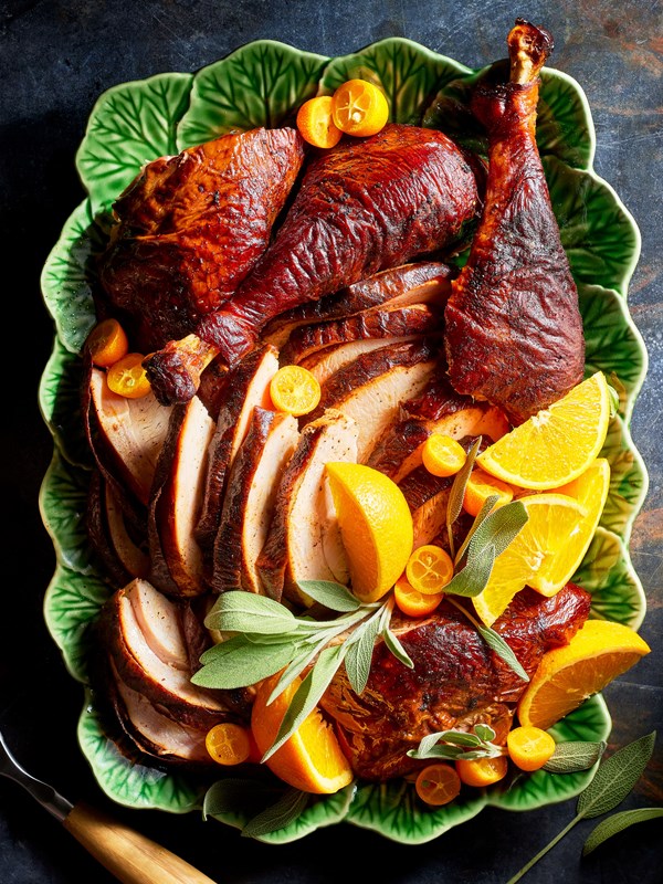 Smoked mole-inspired turkey