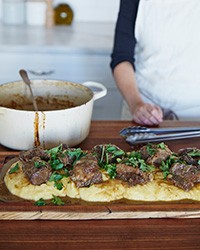 Smoked porter-braised beef short ribs