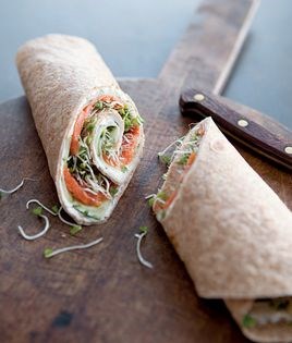 Smoked salmon & cucumber wraps