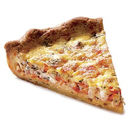 Smoked salmon and dill quiche
