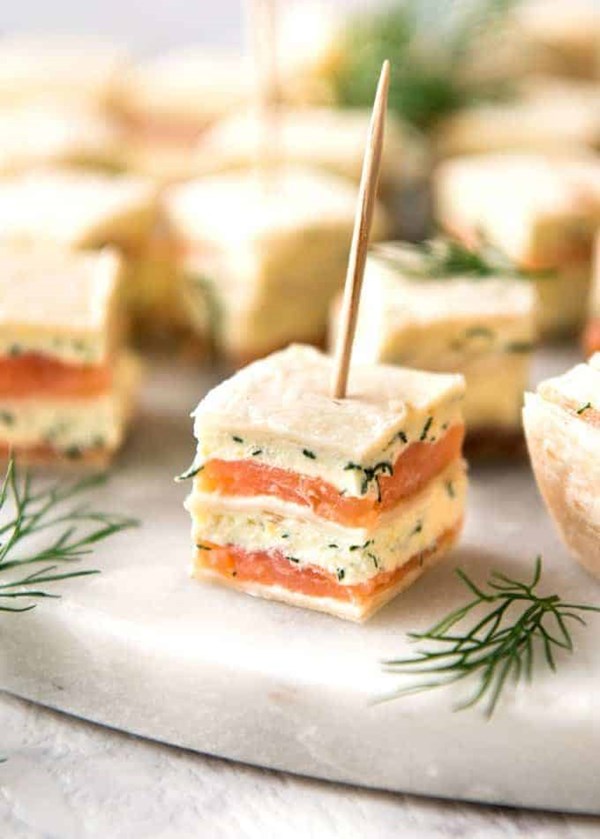 Smoked salmon appetizer bites
