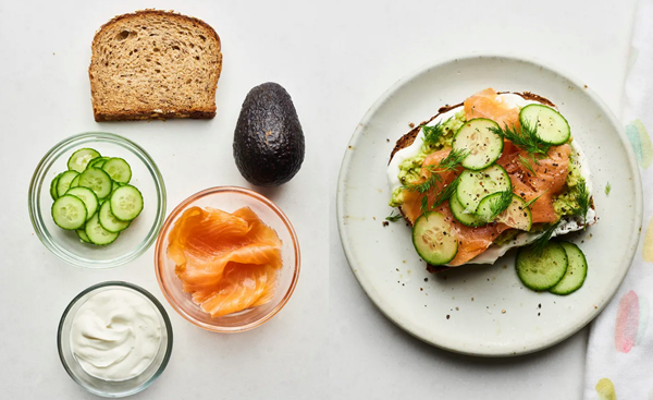 Smoked salmon avocado toast