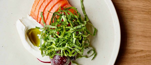 Smoked salmon, beetroot and sorrel