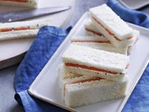 Smoked salmon finger sandwiches