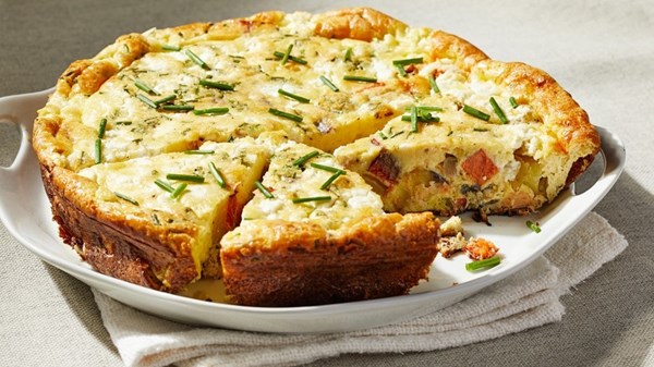 Smoked salmon frittata