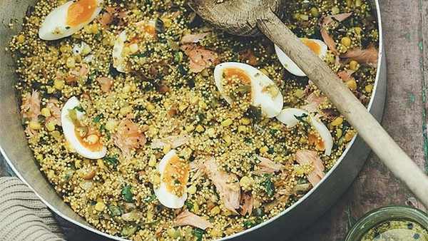 Smoked salmon kedgeree