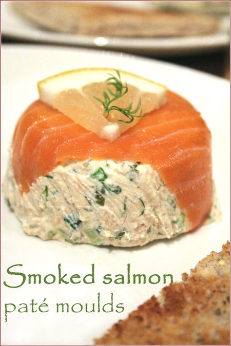 Smoked salmon pâté moulds