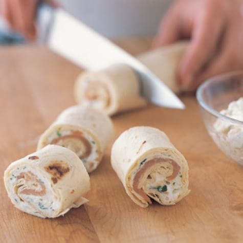 Smoked salmon pinwheels