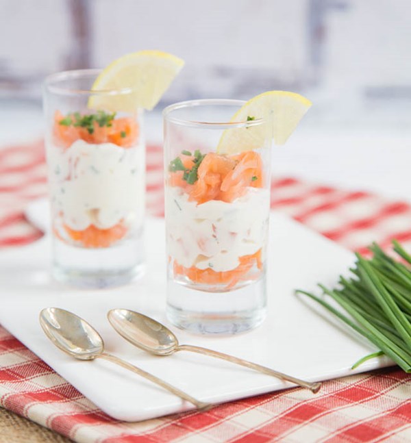 Smoked salmon verrines