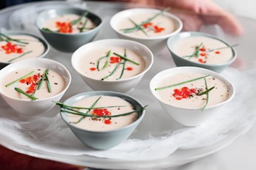 Smoked salmon vichyssoise